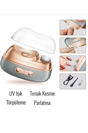 GÜÇLÜ Elektrikli Tırnak Kesme Makinesi – Törpü & Parlatma Özellikli UV ışıklı...