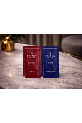 feysenatelier Alkolsüz Islak Mendil Seti 100’lü – Bordo & Lacivert (50+50) Ye...