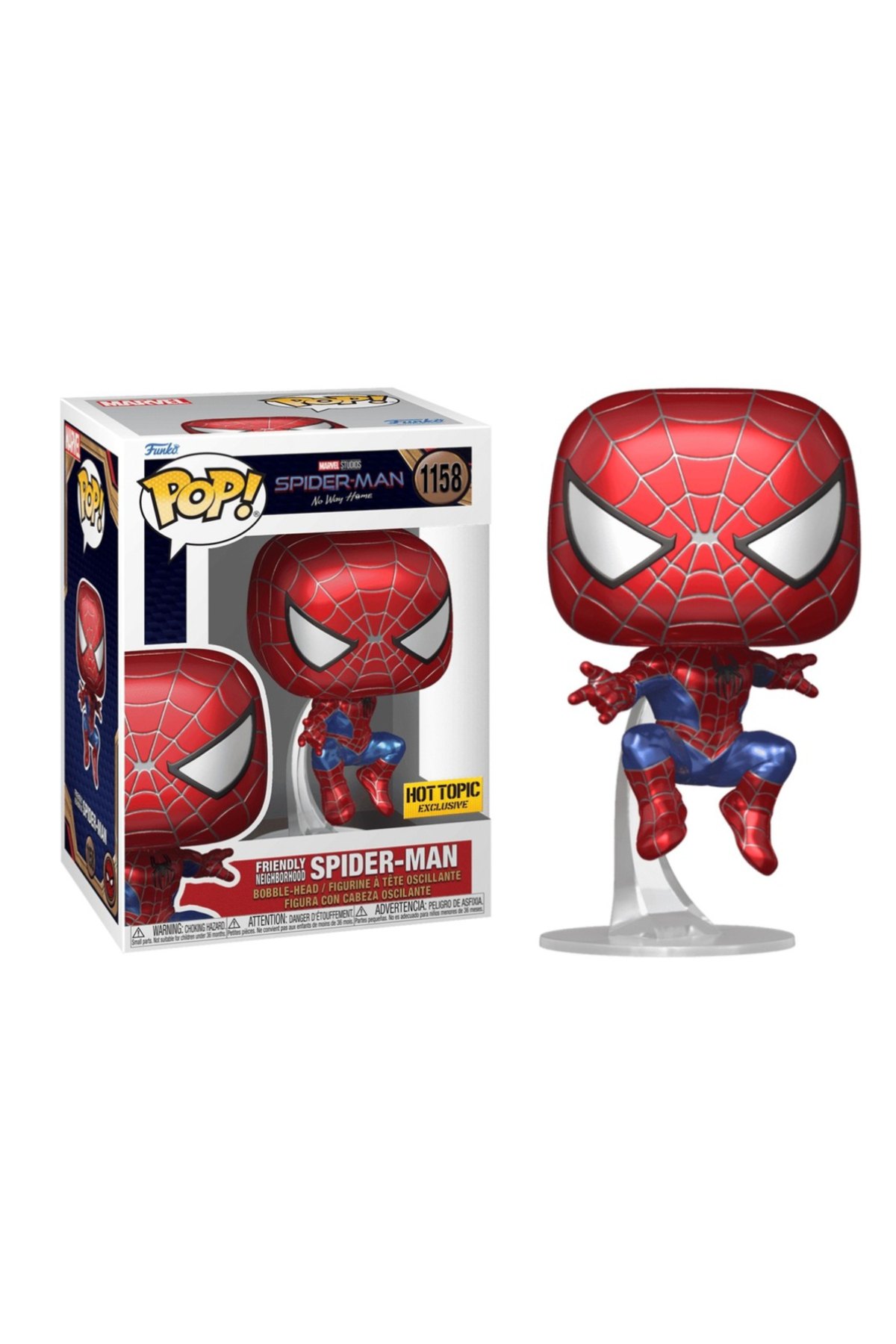 新品・未開封品！Funko POP! Marvel フィギュアセット 4体セット Funko Pop! Marvel Friendly Neighborhood Spider-Man (Metallic