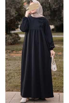 Zeynep Güven Collection FİYONKLU ATLAS KUMAŞ ELBİSE