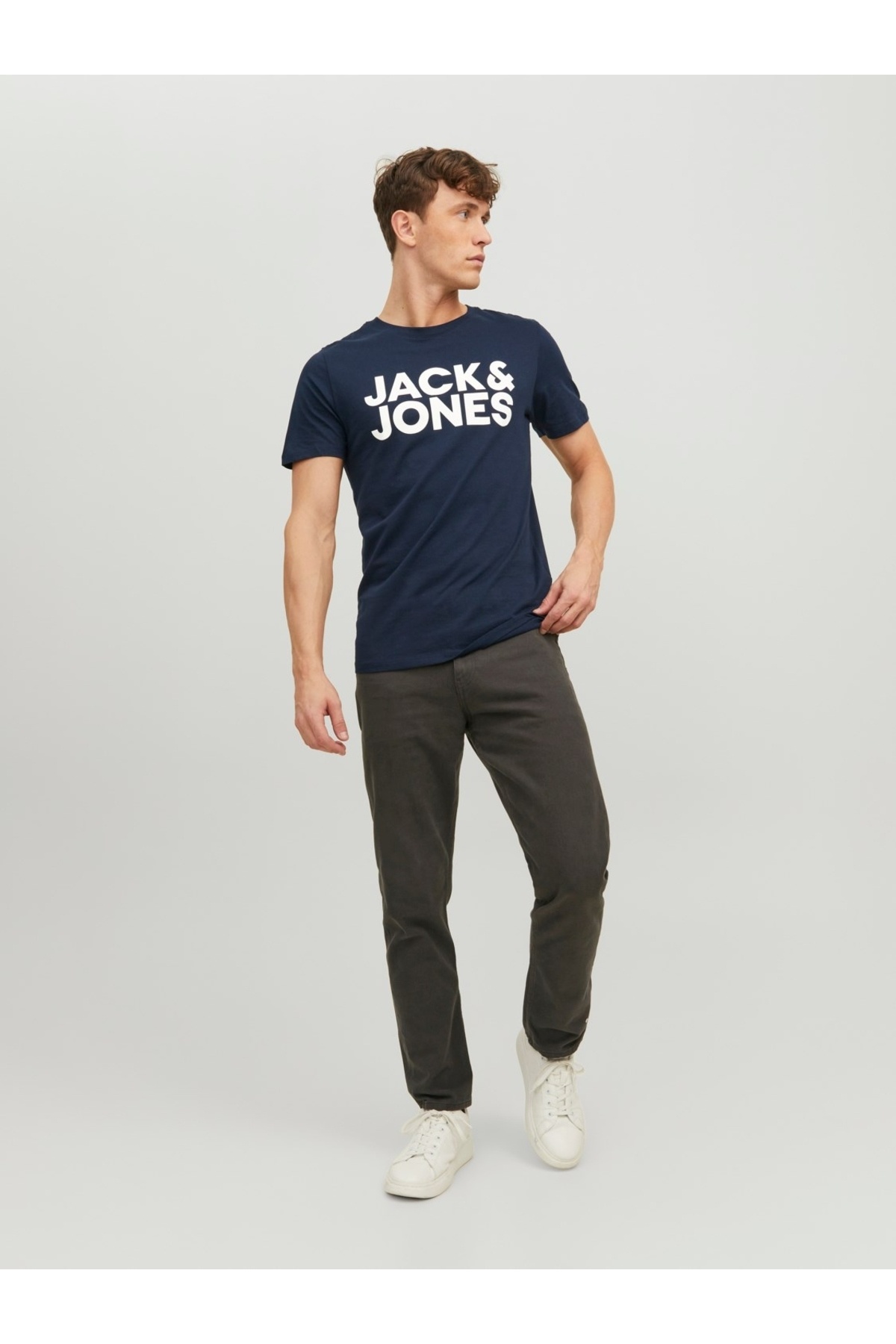 تیشرت مردانه طرح دار آستین کوتاه | جک اند جونز Jack & Jones 12151955-NVY - تصویر 2