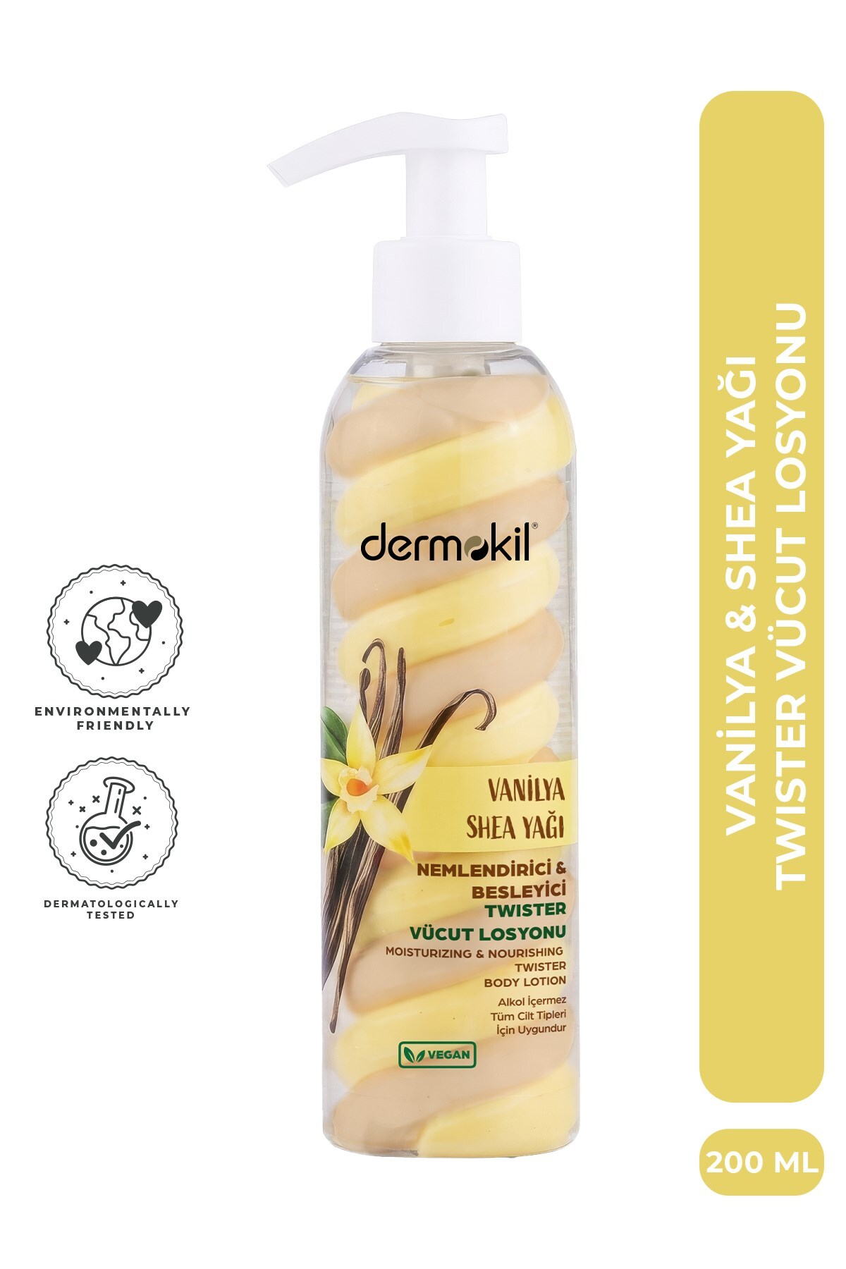 Dermokil Vanilya Shea Yağı Twister Vücut Losyonu 200 ml — 8697916023685