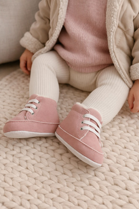 pufien Bebek İlk Adım Ayakkabısı, Kaydırmaz Taban Bebek Patik Panduf Ev Botu