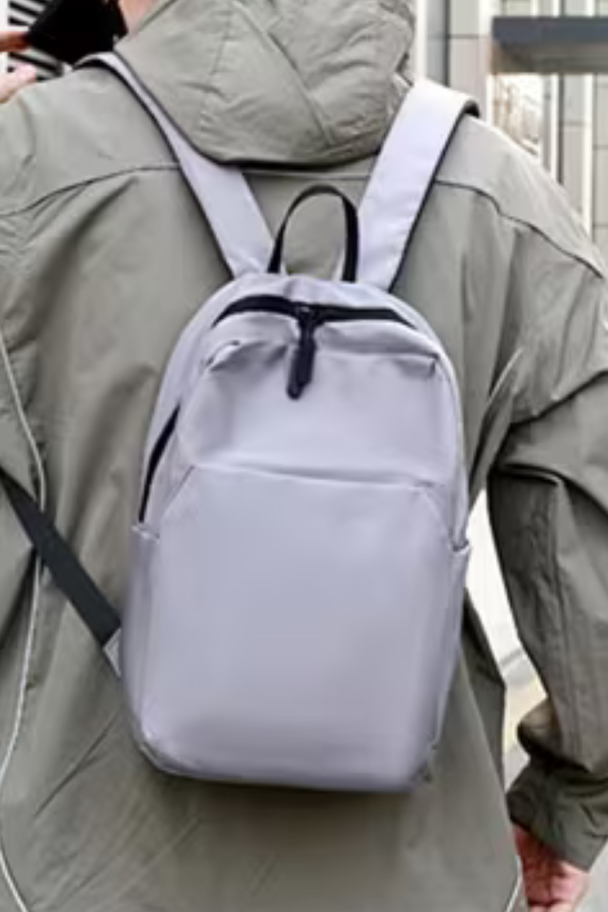 woys  Küçük Ebatlı Gri Sırt Çantası - Günlük Kullanım ve Yürüyüş İçin Uygun - Su Geçirmez Kumaş - 8 Litre - Görsel 5