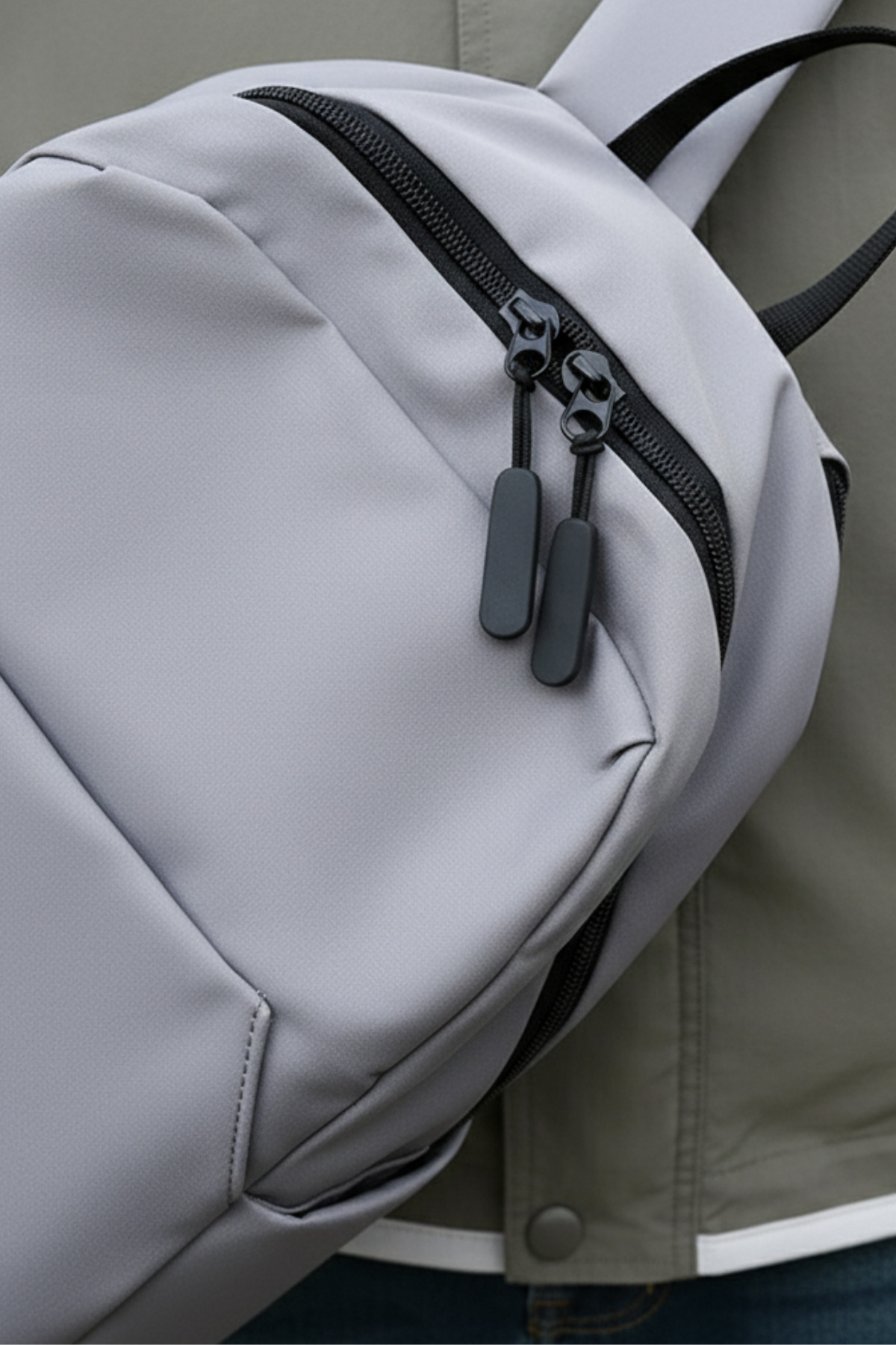 woys  Küçük Ebatlı Gri Sırt Çantası - Günlük Kullanım ve Yürüyüş İçin Uygun - Su Geçirmez Kumaş - 8 Litre - Görsel 4