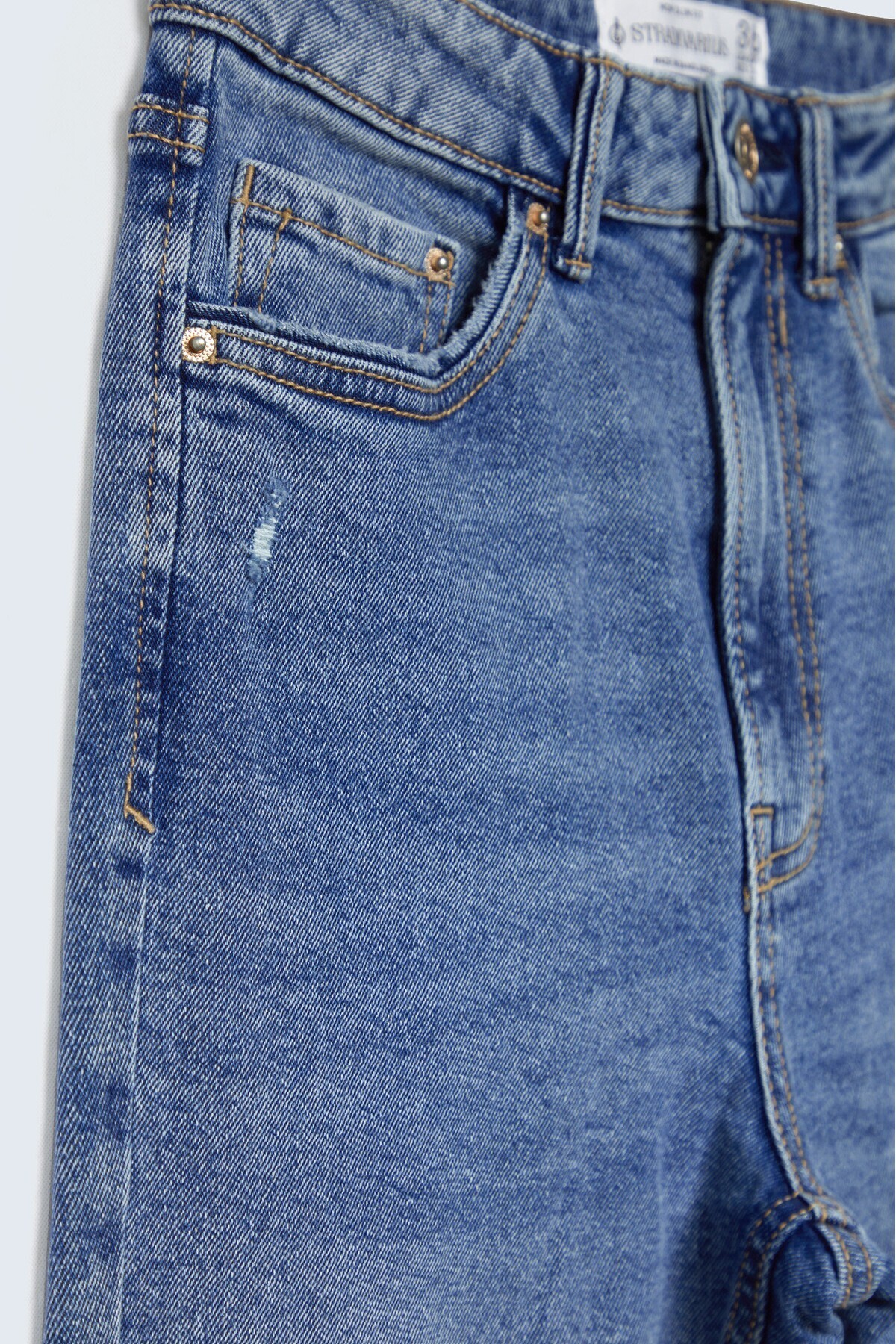 Stradivarius  1465 Mom Fit Dar Kesim Jean - Görsel 8