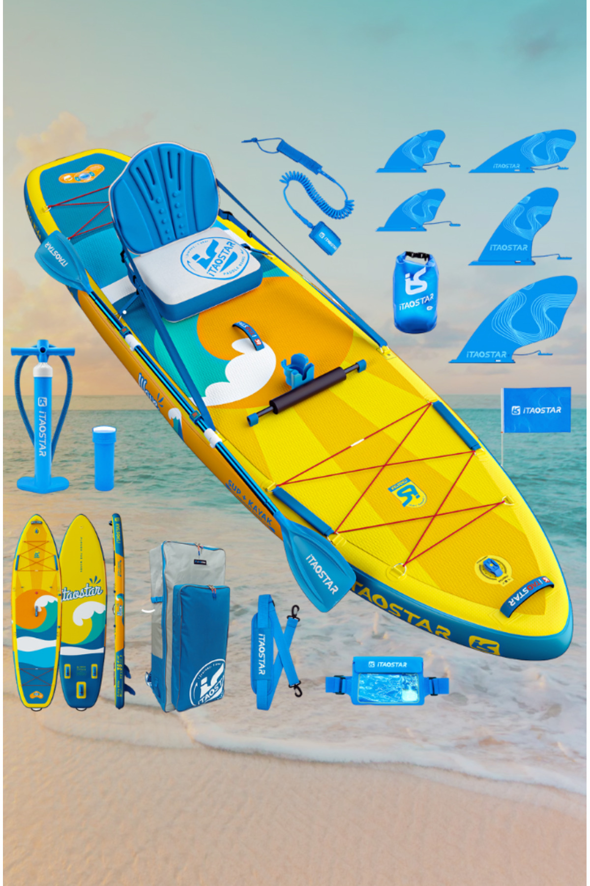 ITAOSTAR 225 KG KAPASİTELİ 11'6*35''*6''Premium Sup Board/Stand Up