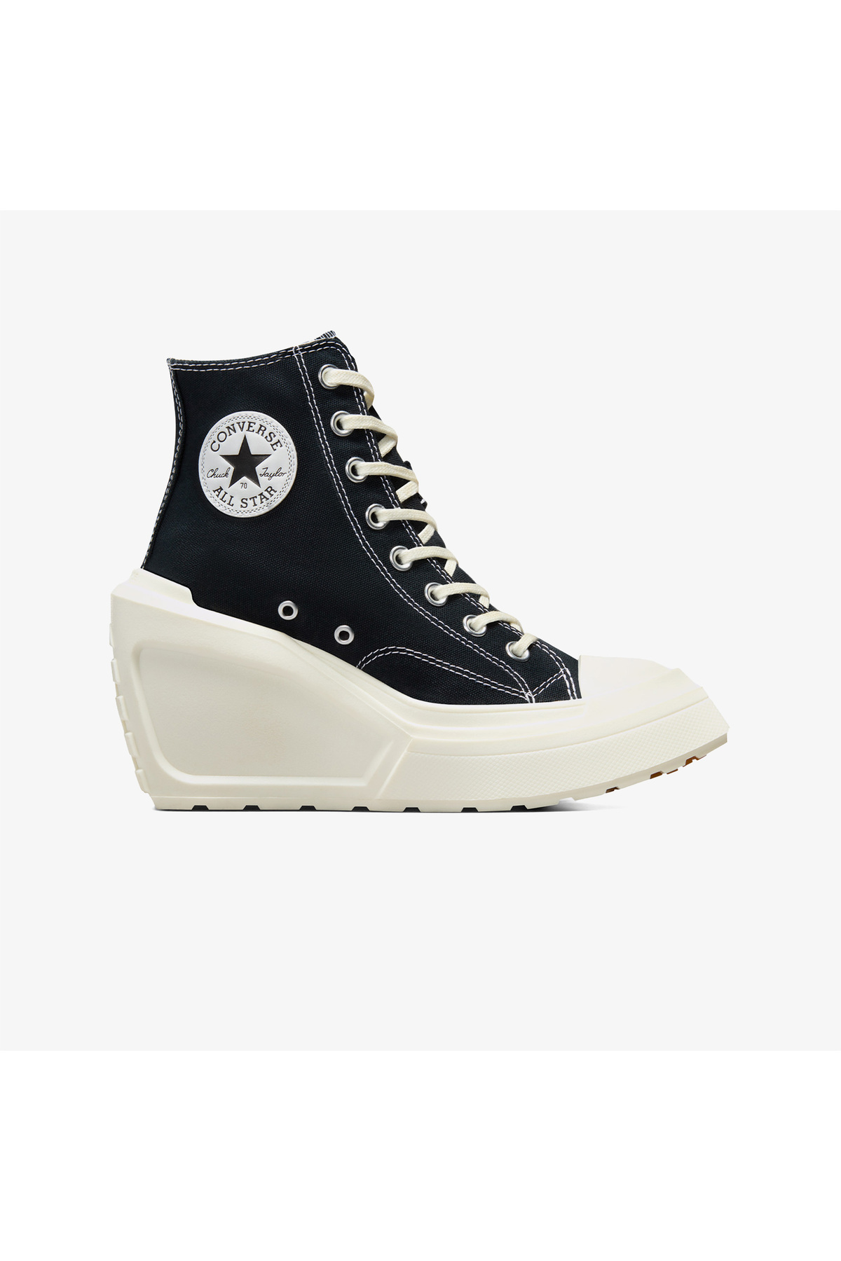 کانورس کفش کتانی مشکی Chuck 70 De Luxe Wedge Unisex
