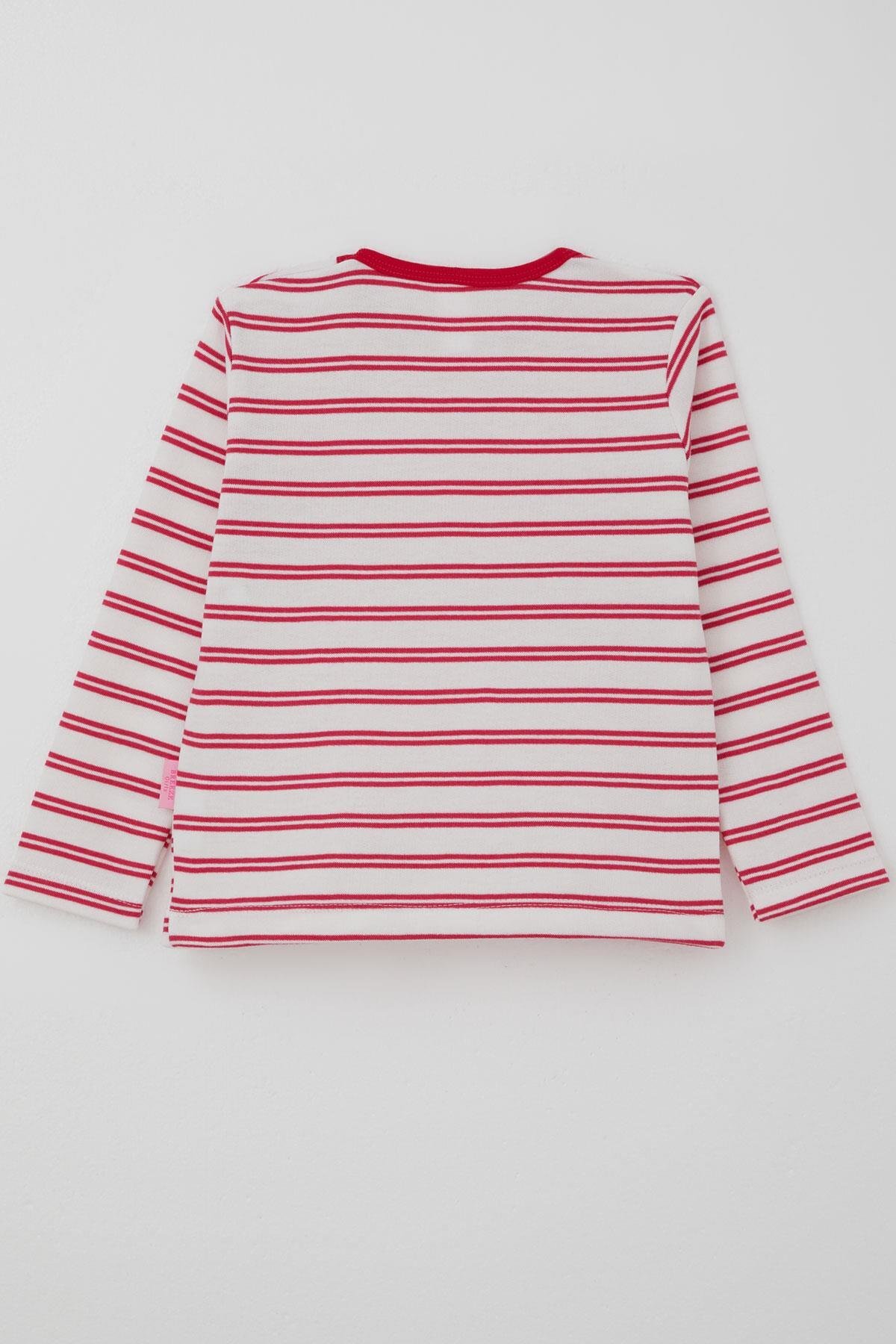 Breeze Kız Bebek Uzun Kollu Tişört Patlı Çizgili 9 Ay-3 Yaş, Beyaz fotoğrafı 2 (önizleme)