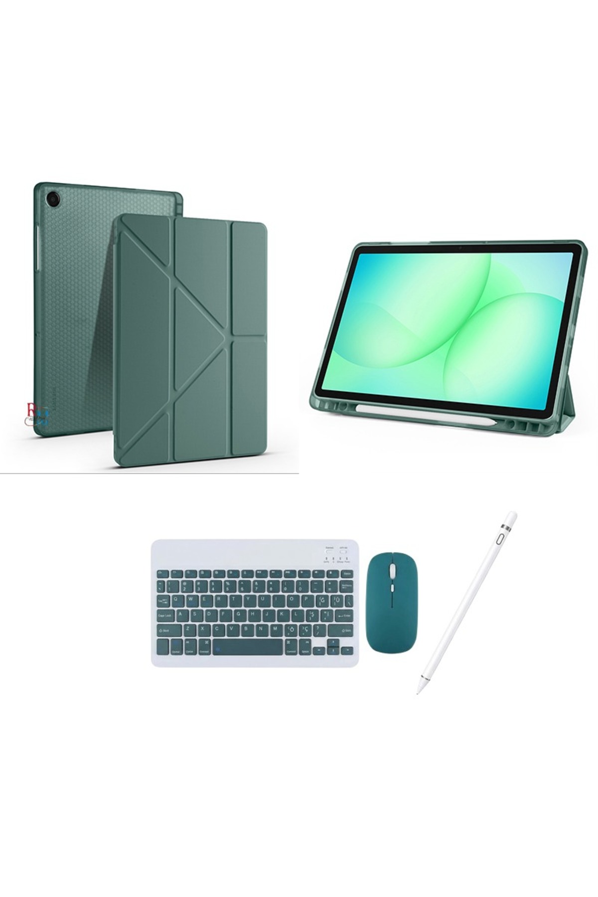 Stand Case Keyboard Mouse and Touch Pen Set Compatible with Samsung Galaxy Tab A11 Plus SM-X230