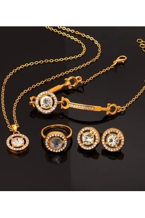 DEROSA JEWELRY&TEXTILES 5 PARÇA 316 PASLANMAZ ÇELİK SET BİLEKLİK,LOLYE KÜPE V...