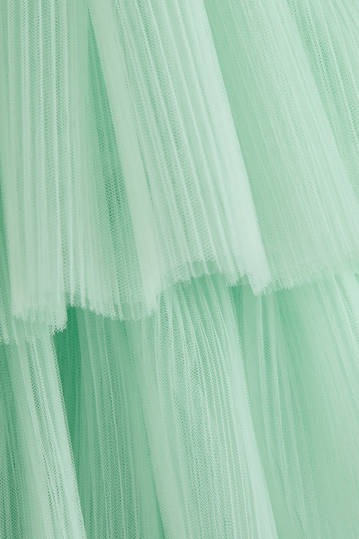 H&M Katlı Tül Etekli Elbise fotoğrafı 4 (önizleme)