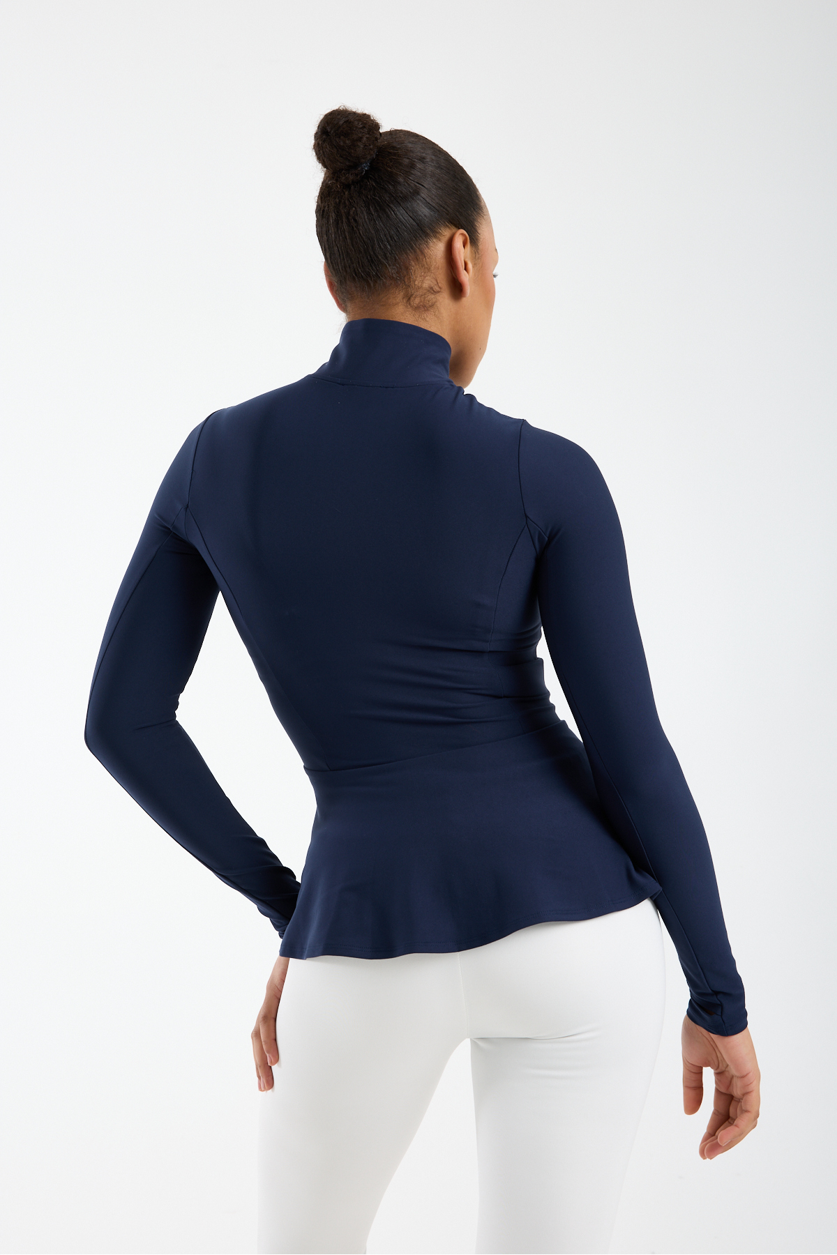 TheyYou Peplum Kesim Tesettür Spor Ceket, Fermuarlı & Parmak Geçmeli görsel 8