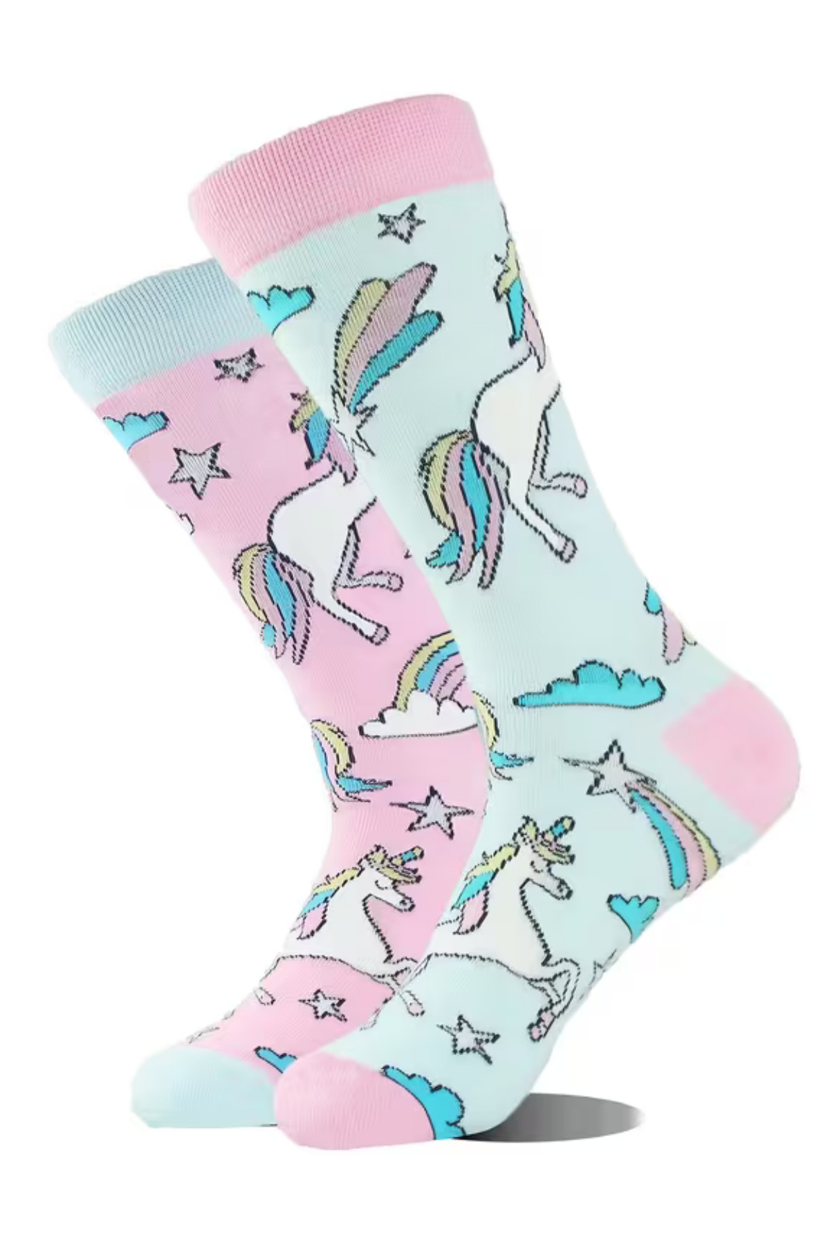 Kadın Çorap (1 ÇİFT) Unicorn Poni Desenli Pamuklu Çorap — görsel 8