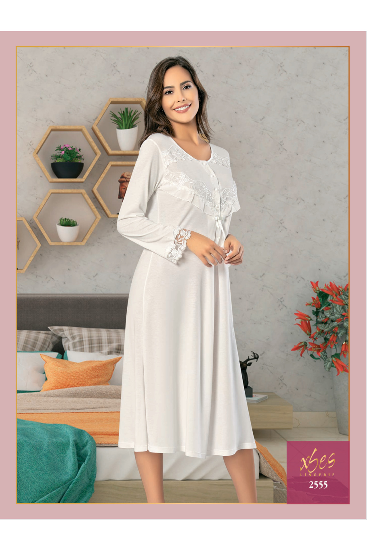 Fily İç Giyim X-SES LÜX PENYE TEK UZUN GECELİK