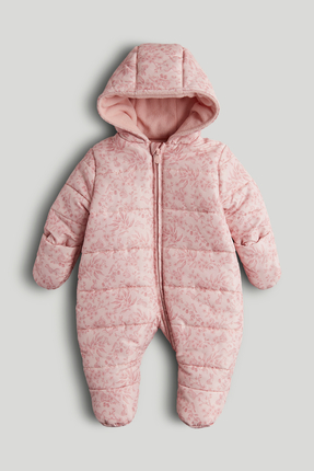 Mothercare MORHERCARE Çiçek Desenli Astronot Tulumu-Kayak Tulumu