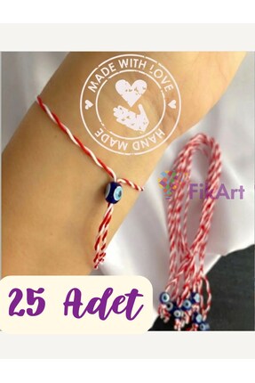Fikart 25 Adet Nazar Boncuklu Marteniçka Bileklik – Bahar ve Şans Dilek İpi (...