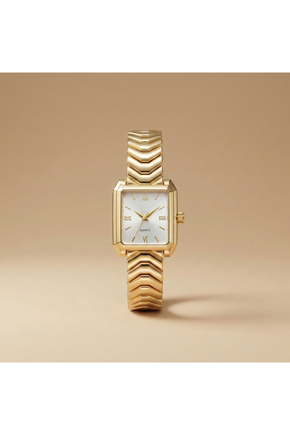 KLISHE Butik  Kadın Saat Gold Renk Çelik Kordon Vintage Dikdörtgen Kasa Zarif Tasarım, Limited Edition 2026 - Görsel 6