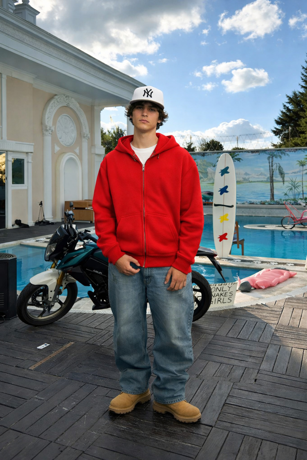 YAKAMEL  Erkek Fermuarlı Bol Kalıp Kalın Kışlık Geniş Hırka - Görsel 3