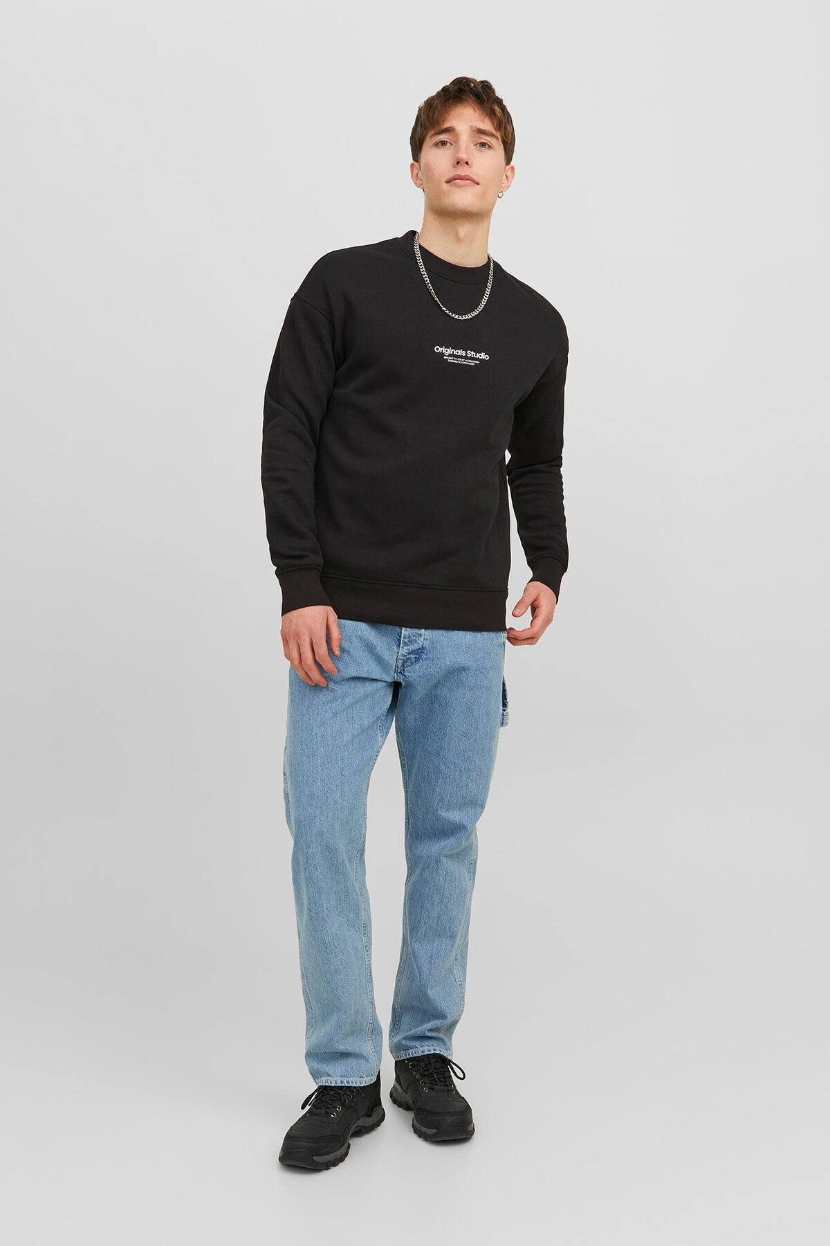 یقه گرد یقه گرد JORVESTERBRO مشکی جک اند جونز سویشرت Jack & Jones