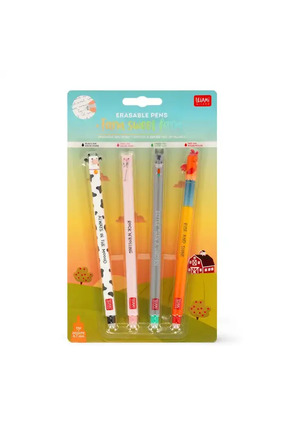 Legami Silinebilir 4'lü Jel Kalem Seti 0.7 mm Farm City