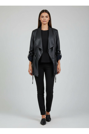 ventura butik Şal Yaka Deri Ceket