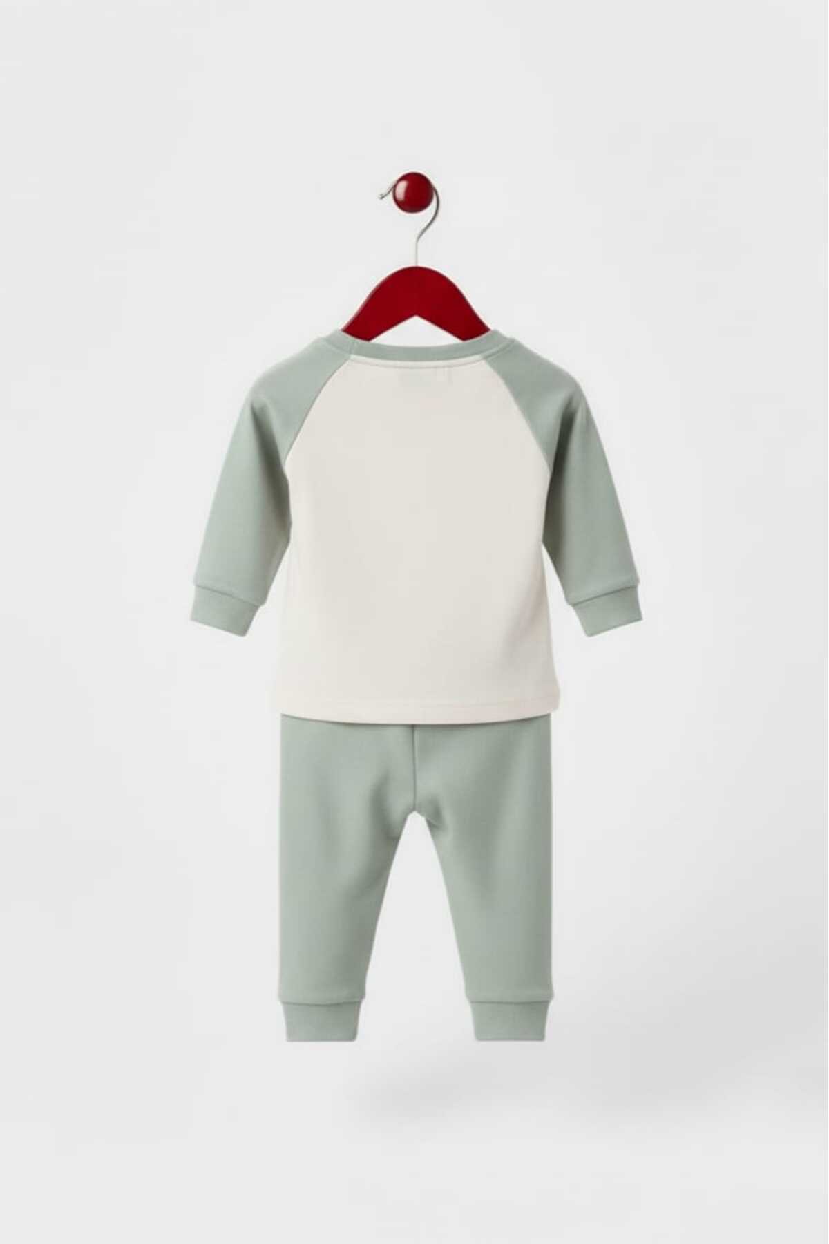 Fuar Baby Yeşil Erkek Bebek Pijama Takımı %100 Pamuklu Terletmez Yumuşak Dokulu Alt Üst Ev Giyim Seti fotoğrafı 6 (önizleme)