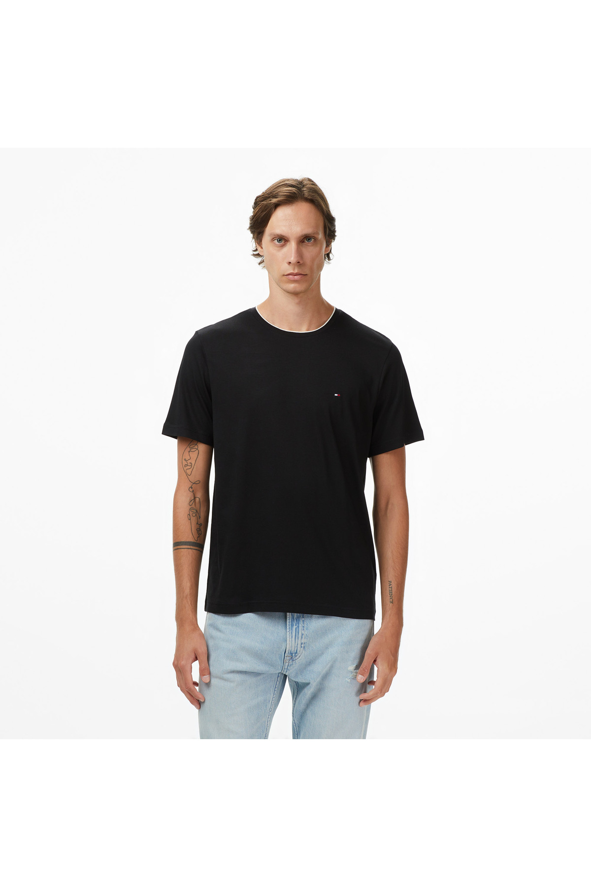 تامی هیلفیگر تی‌شرت مشکی مردانه مودال نخی