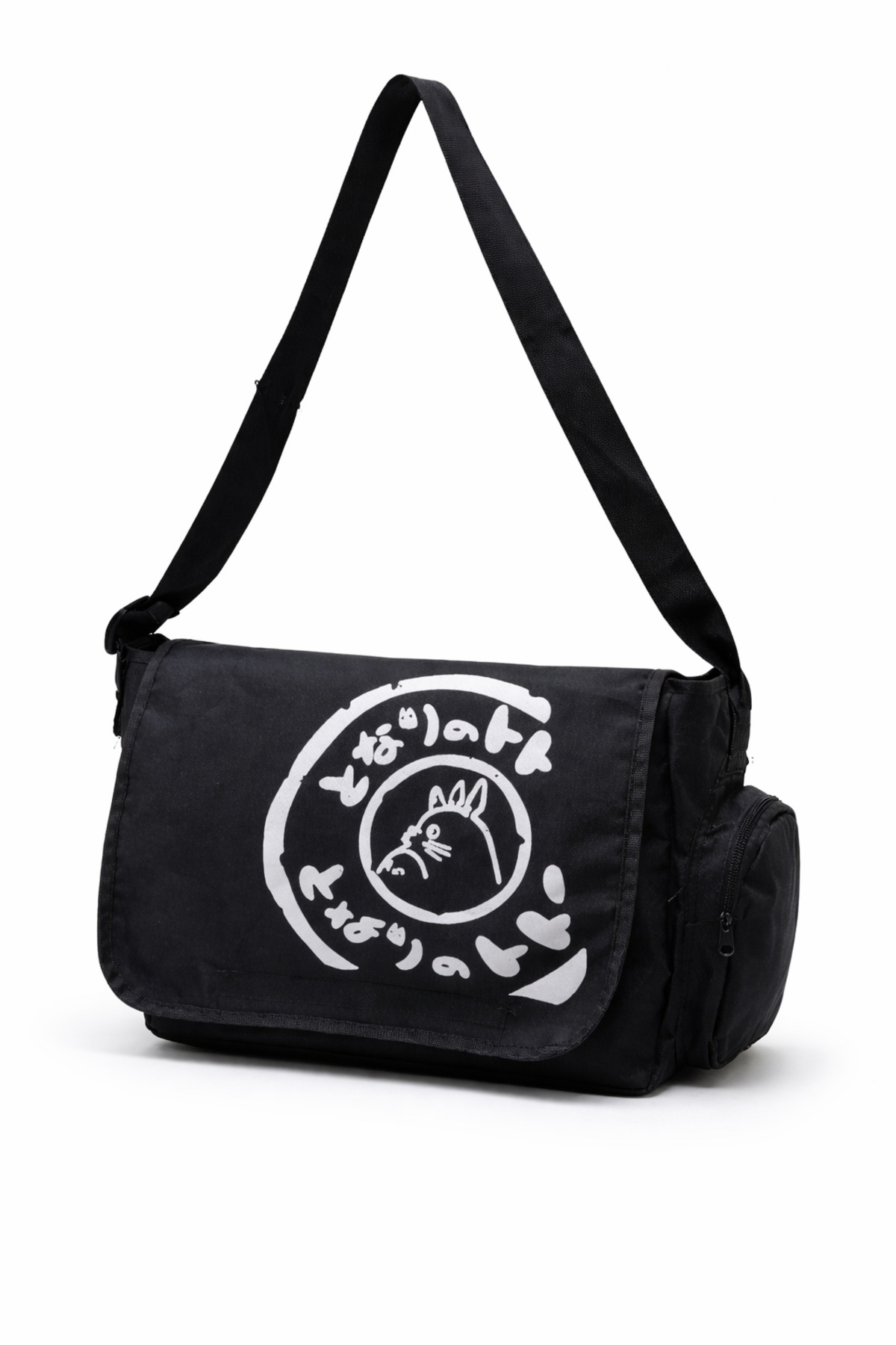 Timburly  Unisex Yatay Siyah Postacı Çantası - SKP - Görsel 3