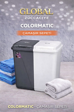 YERLİ PLASTİKLER COLORMATIC - Çamaşır Sepeti 2'li 45+45 LT