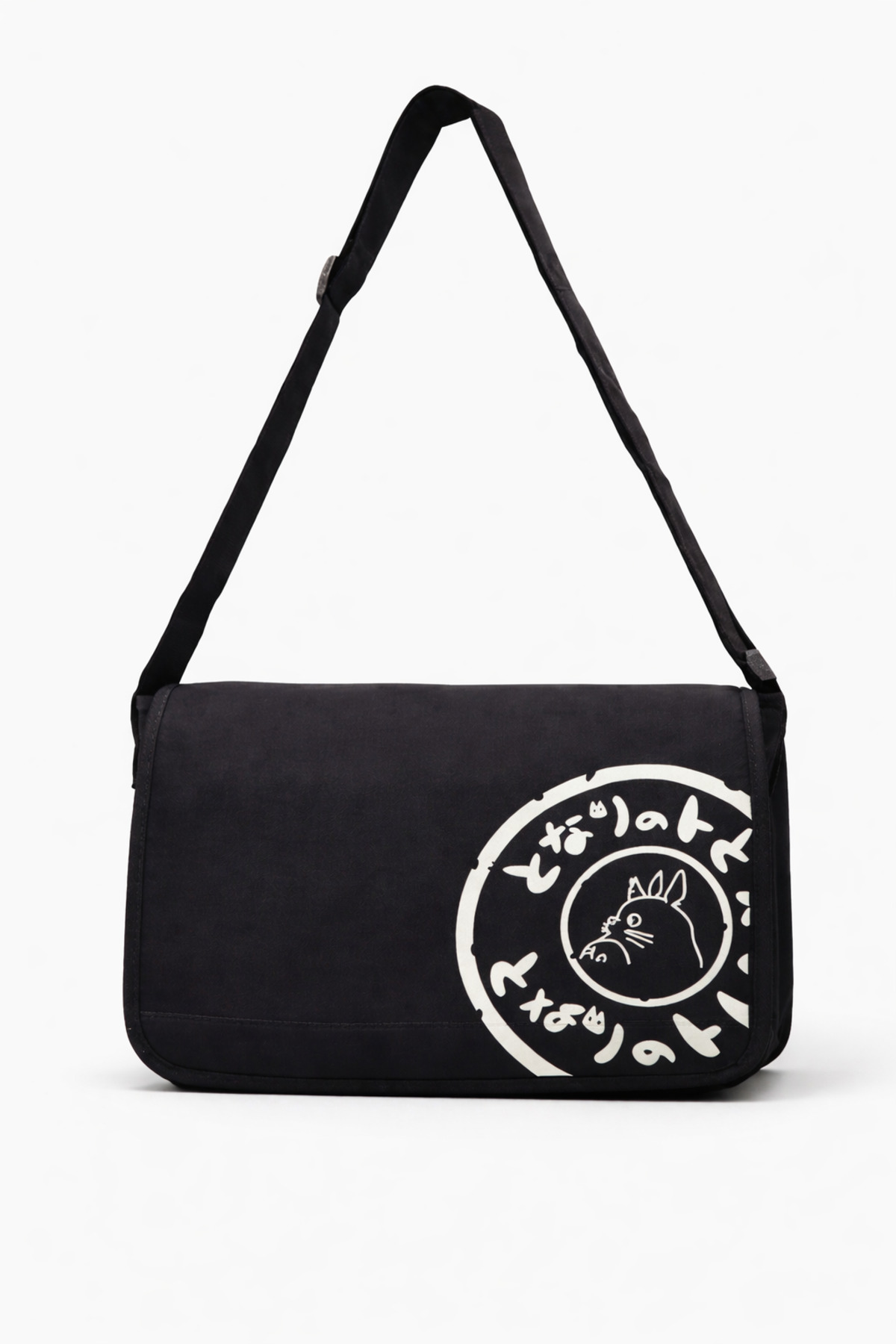 Timburly  Unisex Yatay Siyah Postacı Çantası - SKP - Görsel 4