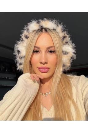 EfCe Jewelry Ultra Yumuşak Leopar Desenli Kulaklık - Şık ve Sıcak Tutan Aksesuar