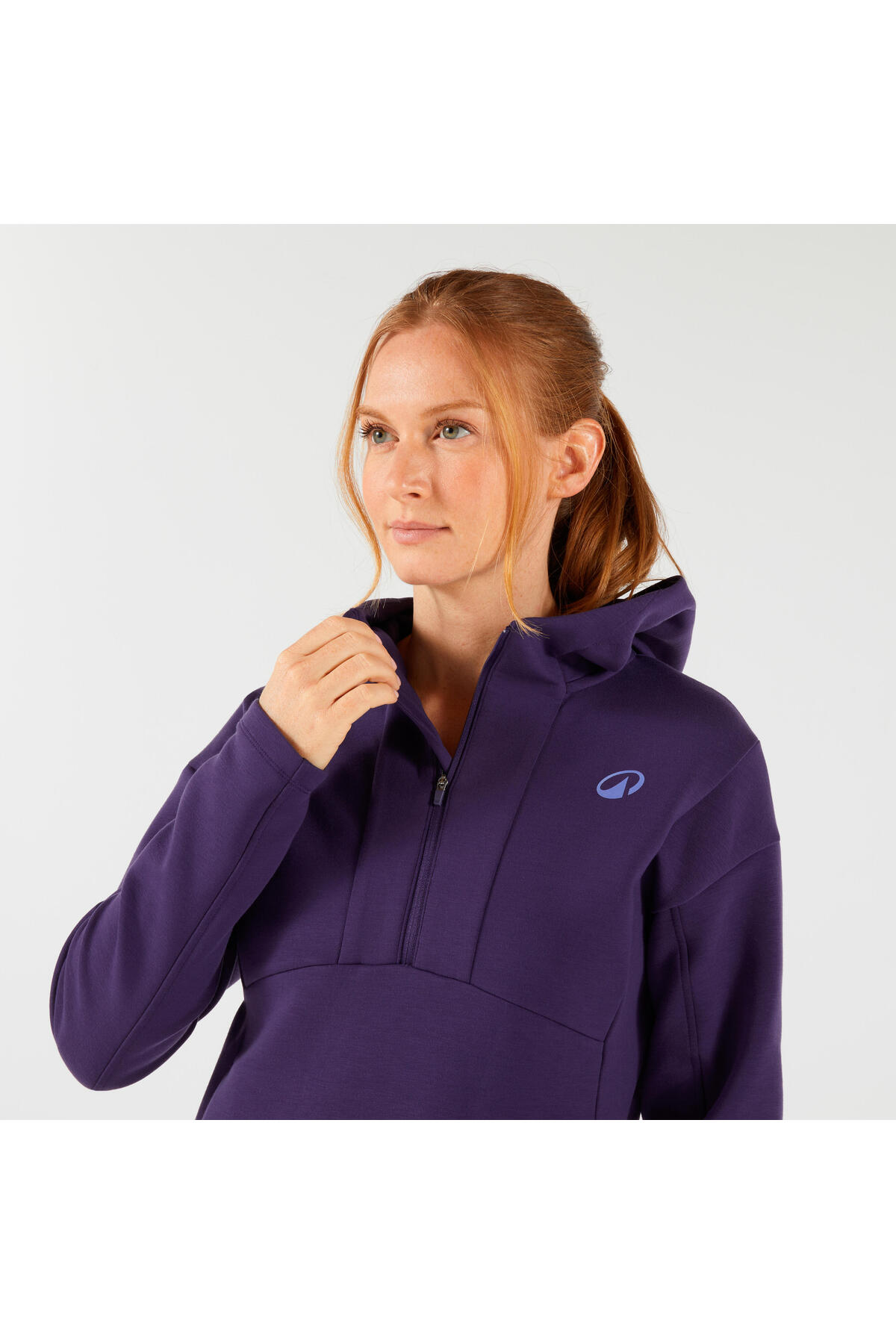 Decathlon Kuikma Kadın Kapüşonlu Tenis Sweatshirtü - Mor görsel 3