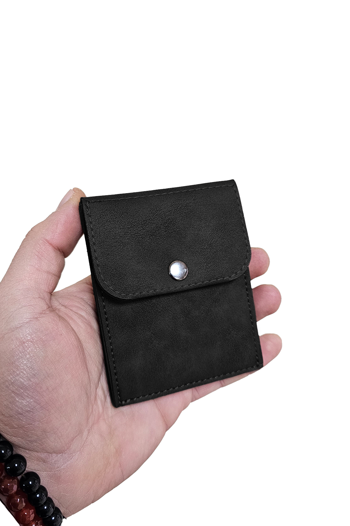 Morika Hotel & Home Textile  Süet Suni Deri Erkek Cüzdan - Siyah - Görsel 6