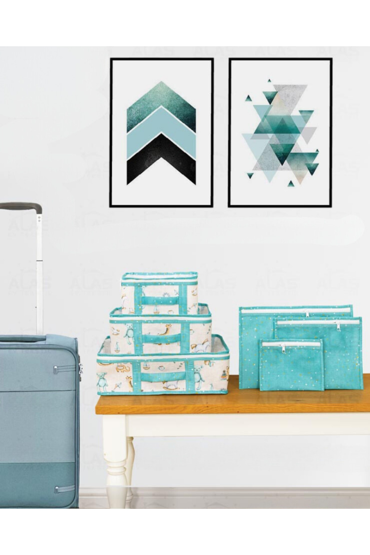 PONÇİK BEBEK 12'li Anne Bebek Seyahat Hastahane Doğum Valiz Düzenleyici Seti -Bavul Içi Çok Amaçlı Organizer Set fotoğrafı 6 (önizleme)