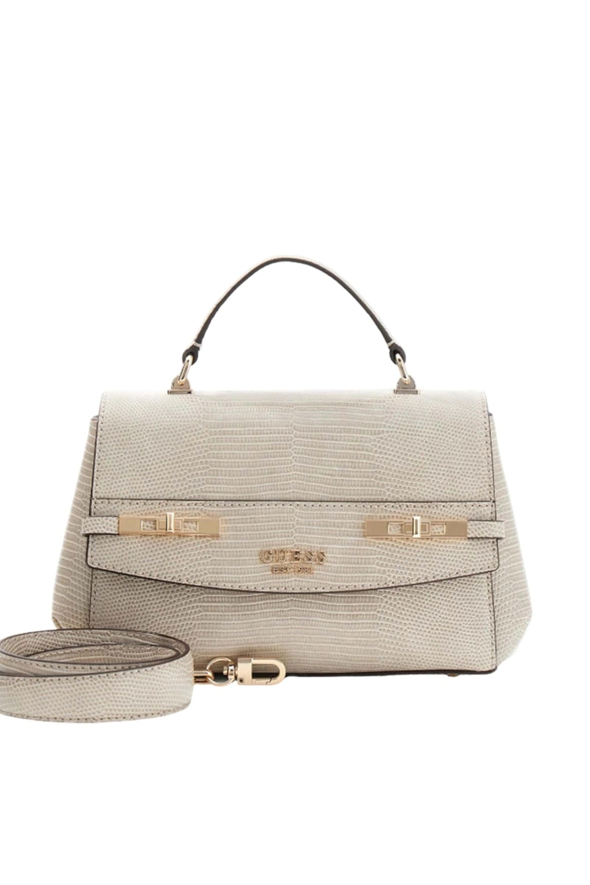 گس کیف دوشی زنانه ملیندا به رنگ بژ با دسته و دریچه در بالا HWKL9933200-LTA