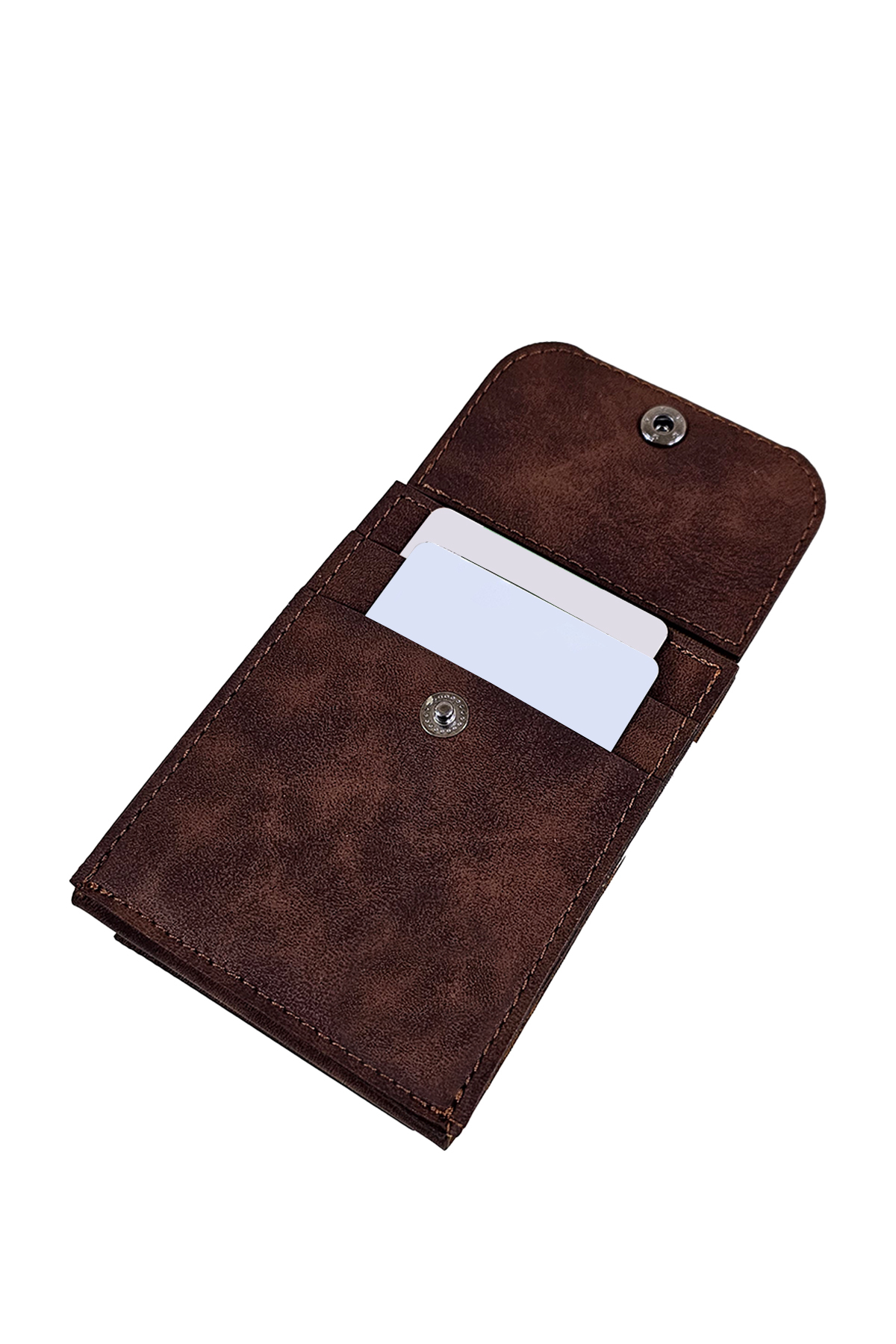 Morika Hotel & Home Textile  Süet Suni Deri Erkek Cüzdan - Kahve - Görsel 5