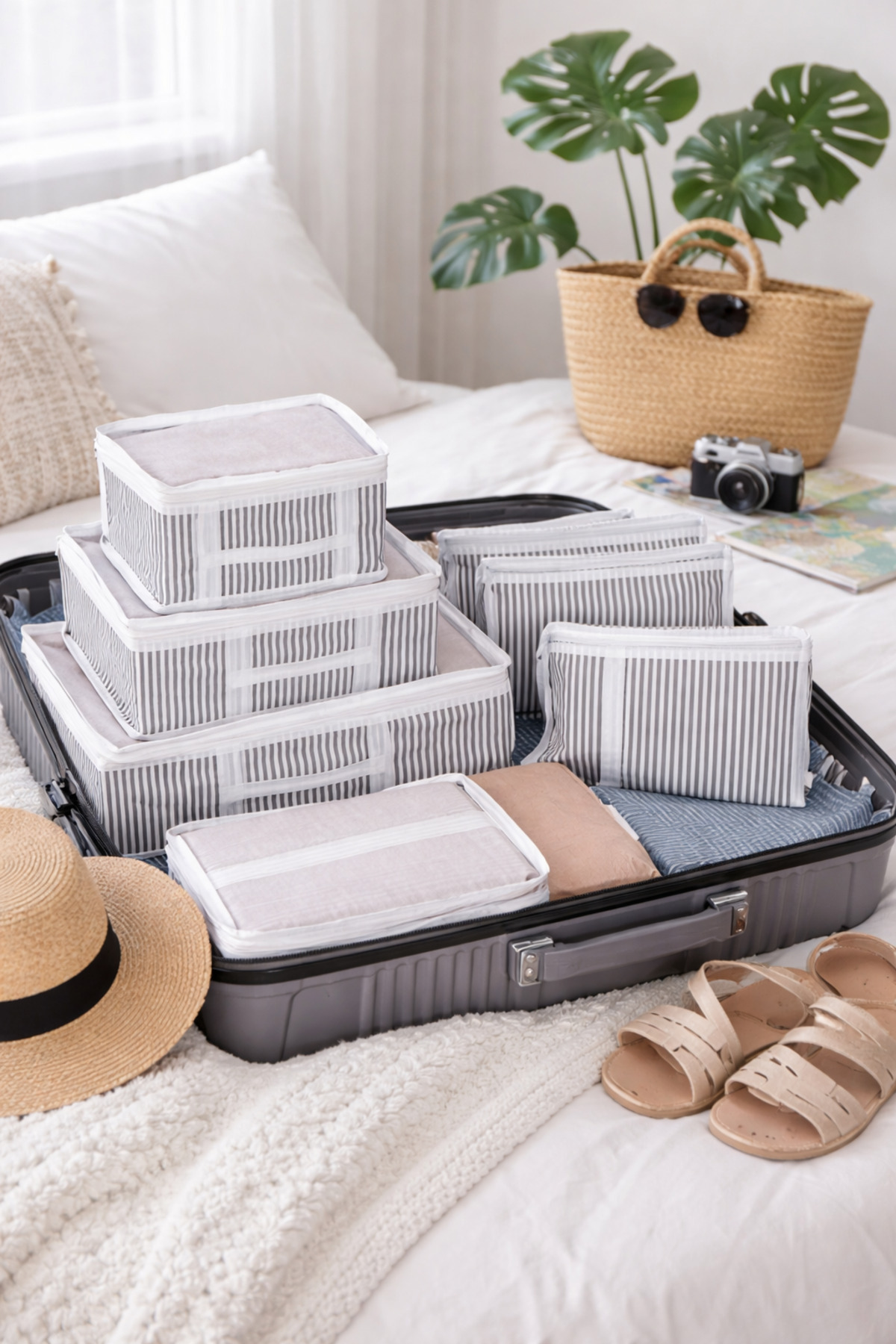 PONÇİK BEBEK 12'li Anne Bebek Seyahat Hastahane Doğum Valiz Düzenleyici Seti -Bavul Içi Çok Amaçlı Organizer Set fotoğrafı 6 (önizleme)