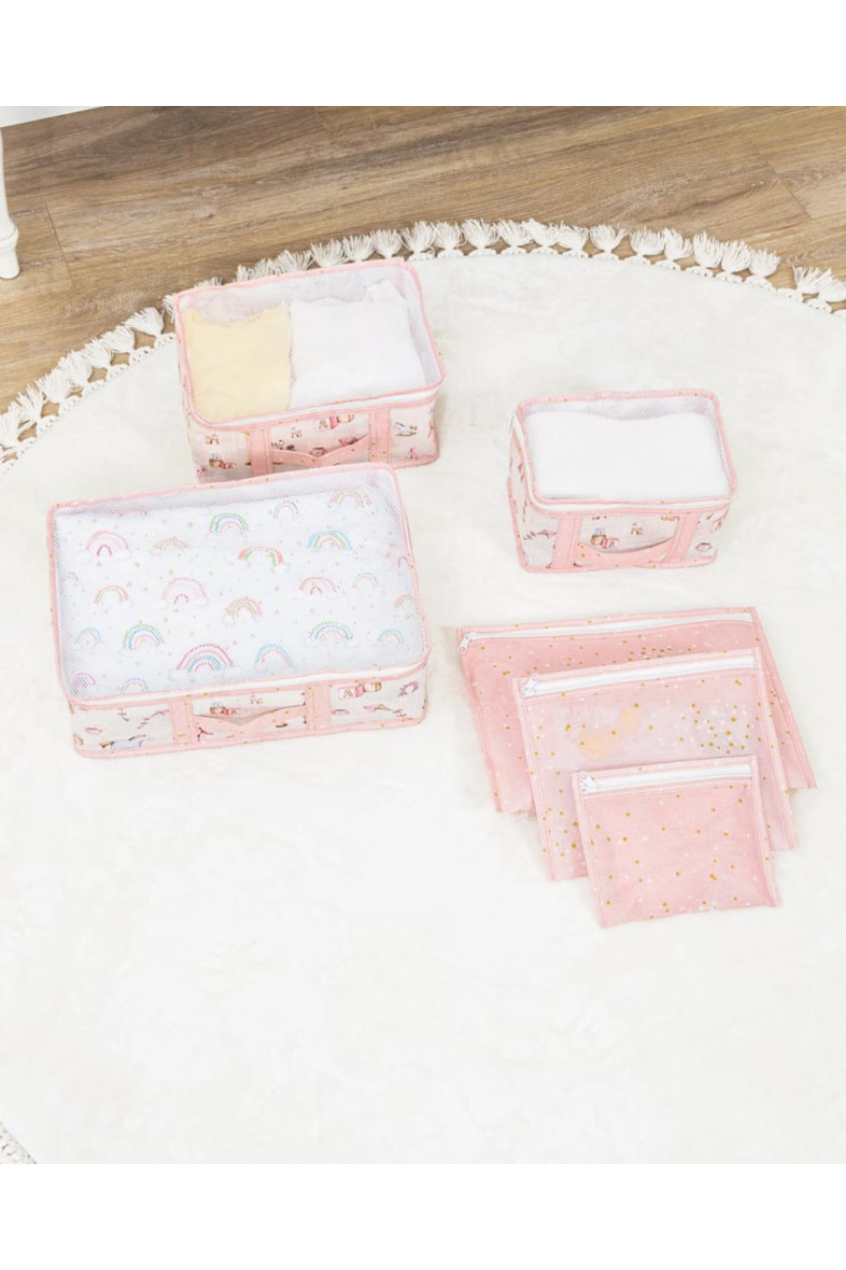 PONÇİK BEBEK 12'li Anne Bebek Seyahat Hastahane Doğum Valiz Düzenleyici Seti -Bavul Içi Çok Amaçlı Organizer Set fotoğrafı 5 (önizleme)