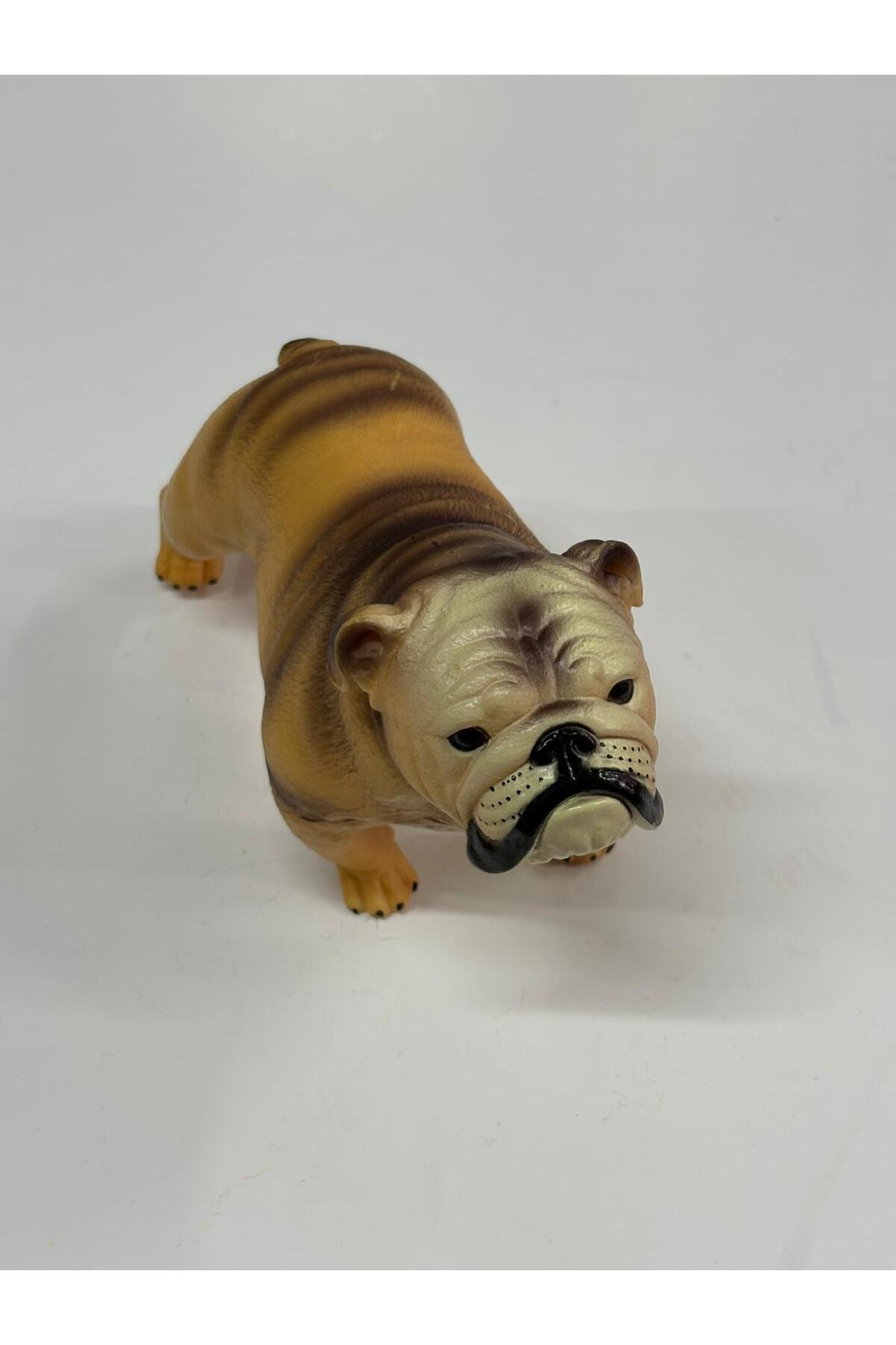 当時物　FUNNY BULL DOG　フィギュア Kayra Plastik Oyuncak Büyük Boy Hayvan Bulldog Köpek 17 cm