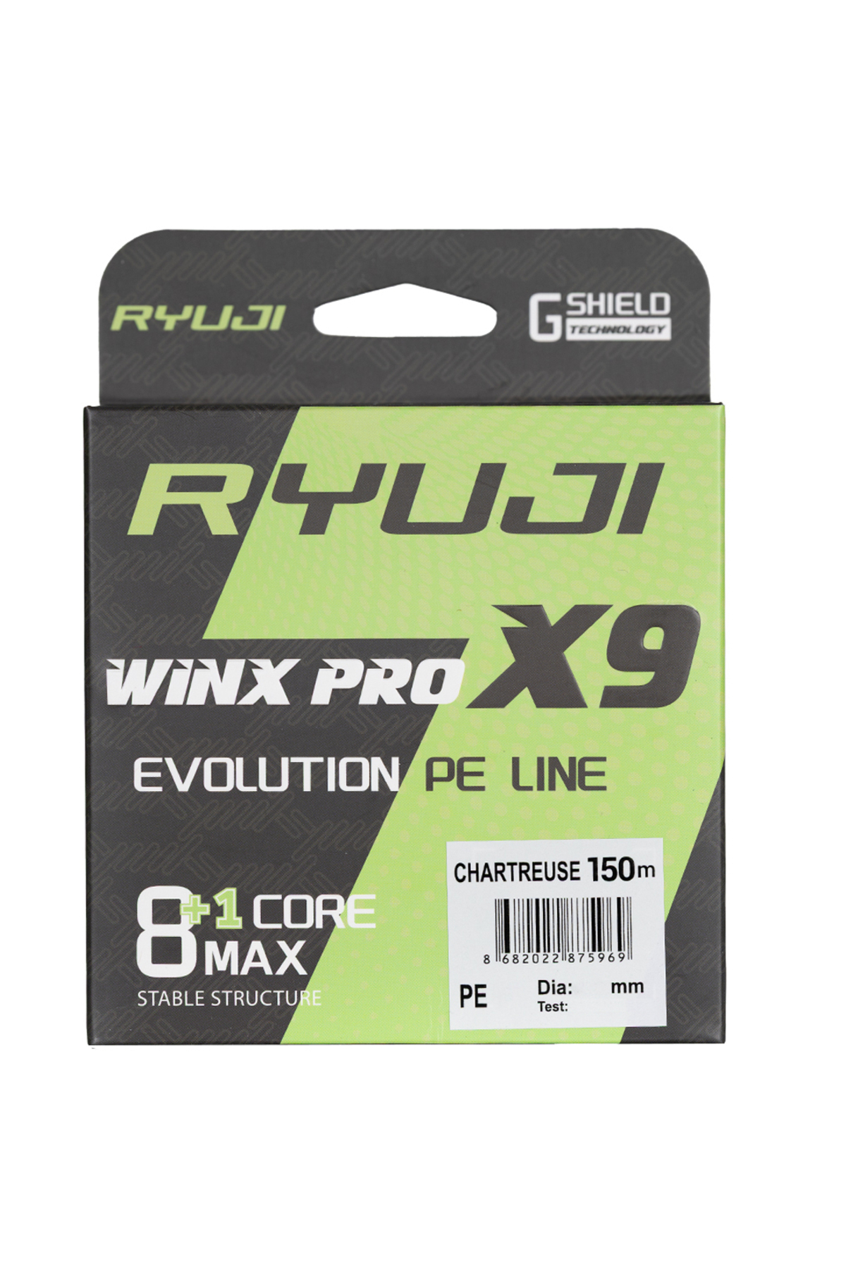Ryuji WinX Pro X8+1 (X9) 150m Chartreuse Örgü - İp Misina 0.08mm