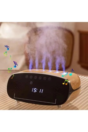 EN SİGA Speaker Özellikli Bluetooth Işıklı Hava Nemlendirici Aroma Difüzör Ha...