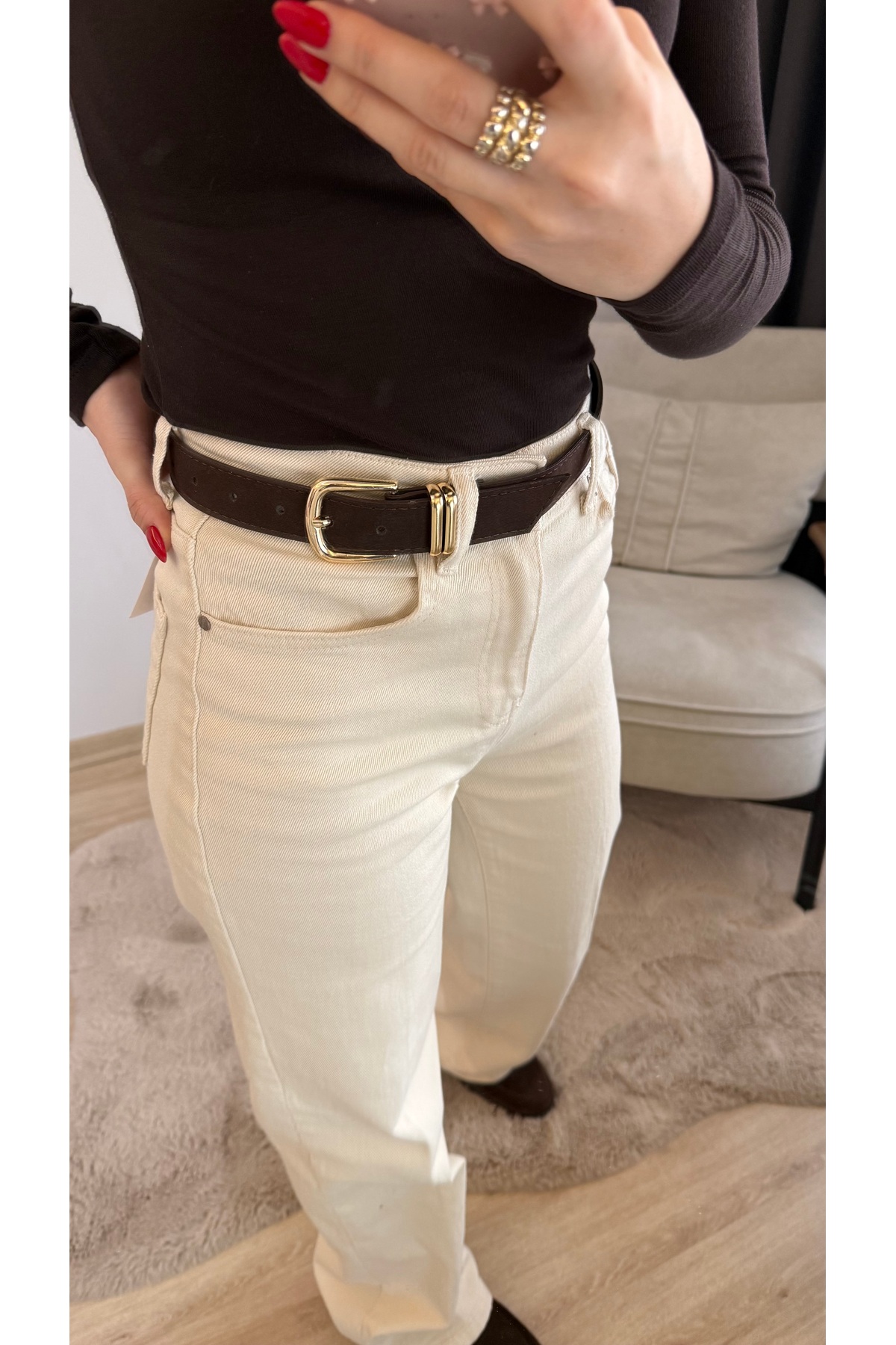 thegiba.co  KREM İÇ GÖSTERMEYEN JEAN - Görsel 3