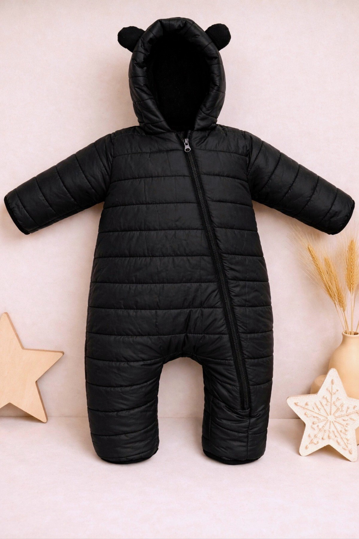 DeKuBaby Yeni Sezon Kapitone Tek Fermuarlı İç Astarı Polar, Kapüşonlu Bebek/Çocuk Astronot-Kozmonot Tulum fotoğrafı 5 (önizleme)