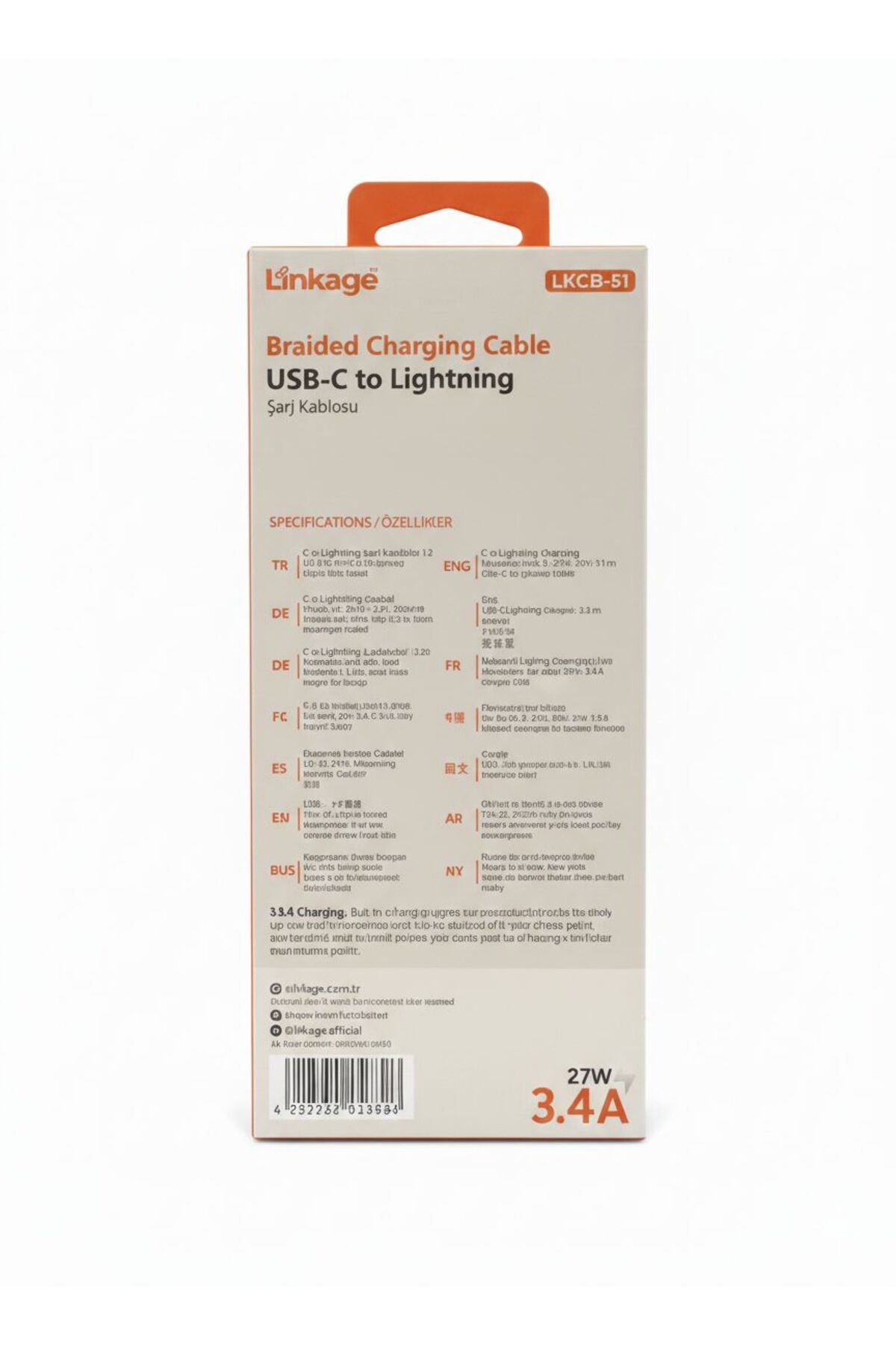 LKCB-51 USB-C to Lightning 27W Şarj Kablosu