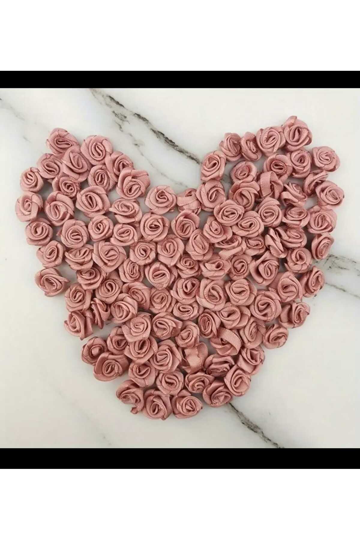 50 Pieces Satin Dusty Rose Rose - Engagement Wedding Bundle Henna and Ornament Material for Organization