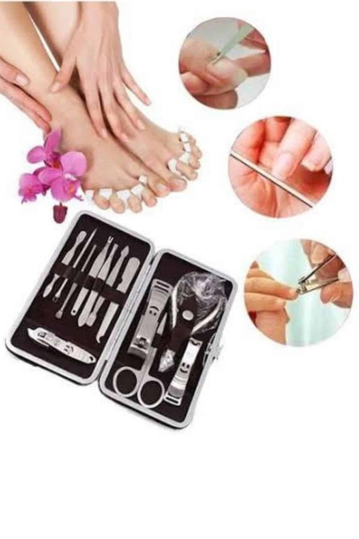 isiltikidsmoda 12 Parça Paslanmaz Çelik Kompakt ve Taşınabilir Manikür Makası Tırnak Makası - Lisinya fotoğrafı 2 (önizleme)