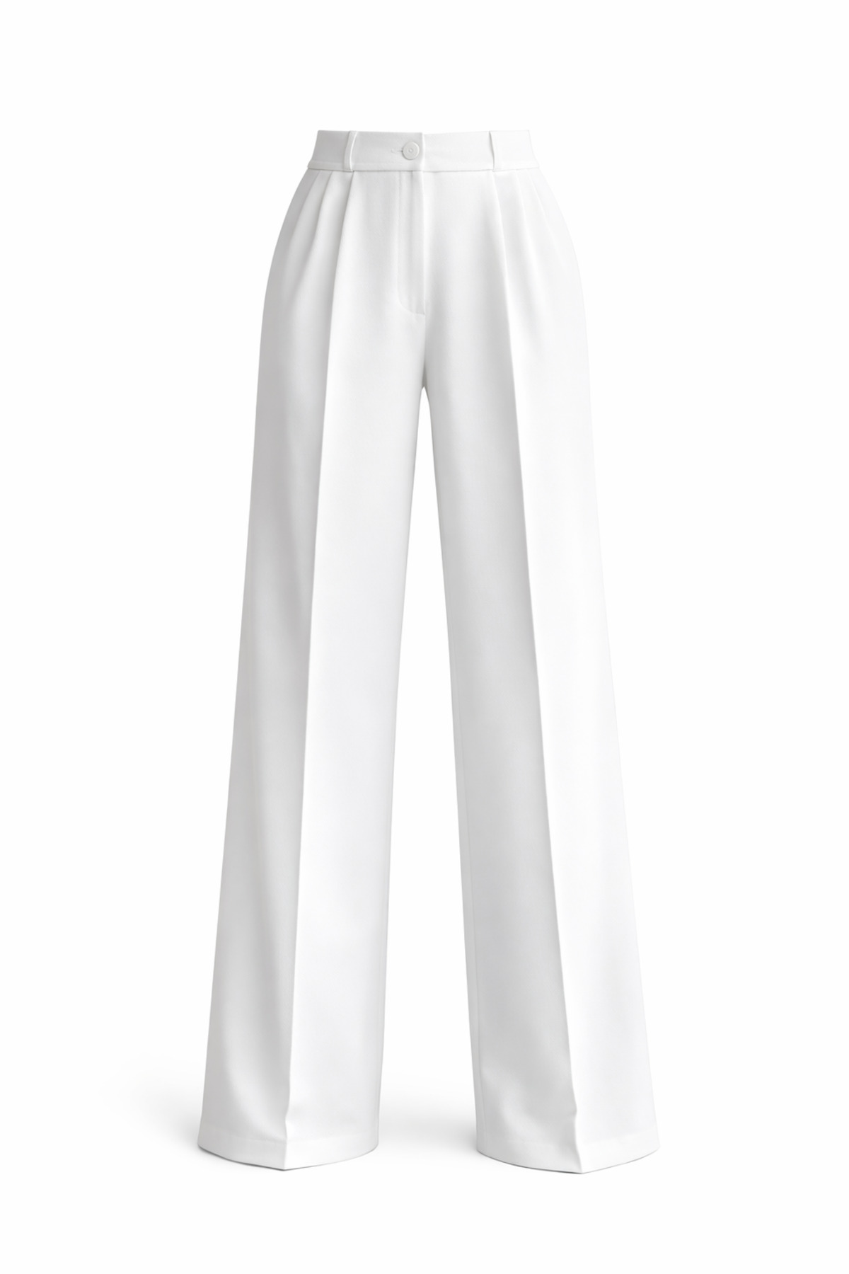 Pleated High Waist Lycra Woven Palazzo Pants 4074