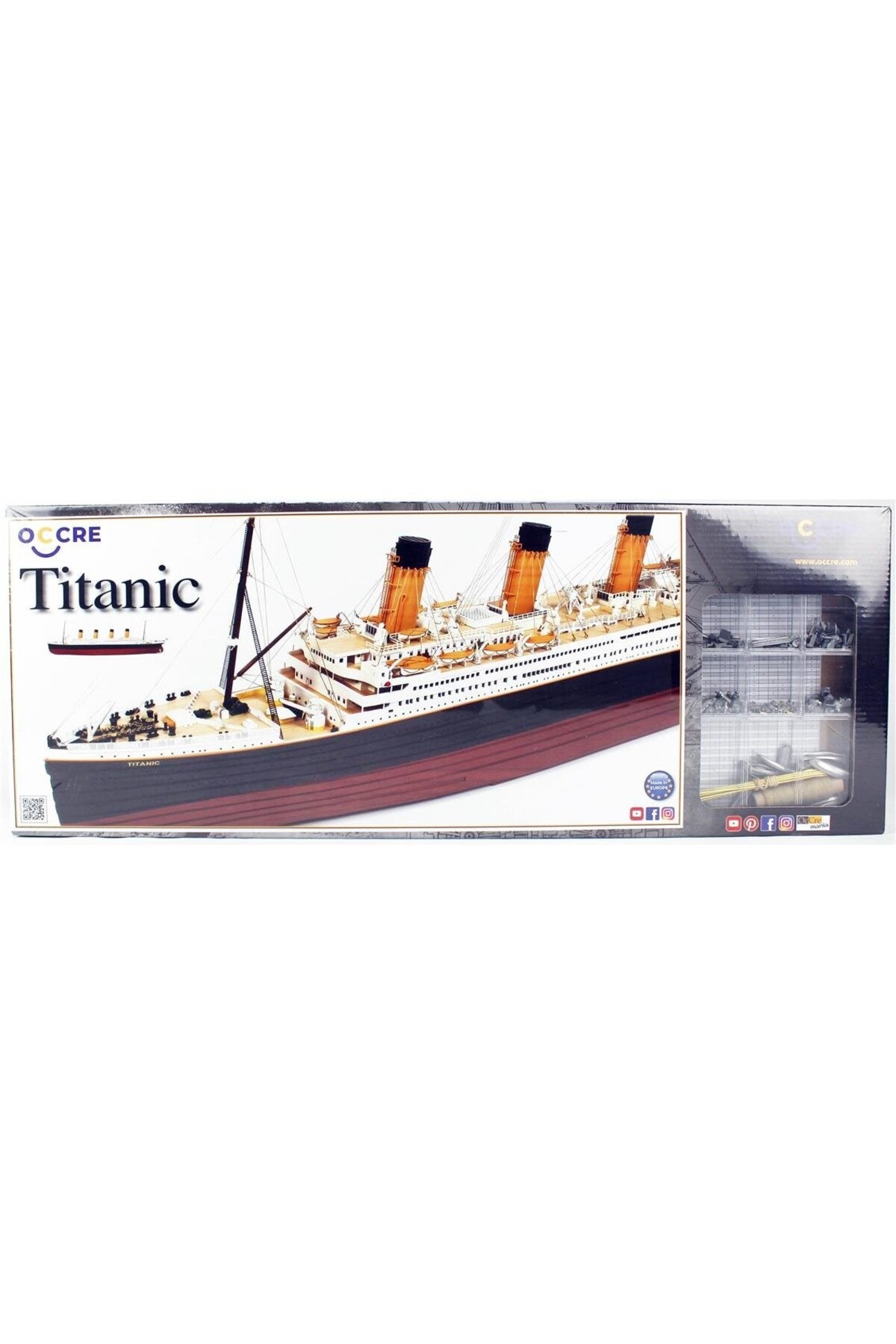 OcCre TITANIC hajómodell építőkészlet, 14009, fa, 1:300 méretarány, 896 mm hosszú OcCre TITANIC hajómodell építőkészlet, 14009, fa, 1:300 méretarány, 896 mm hosszú