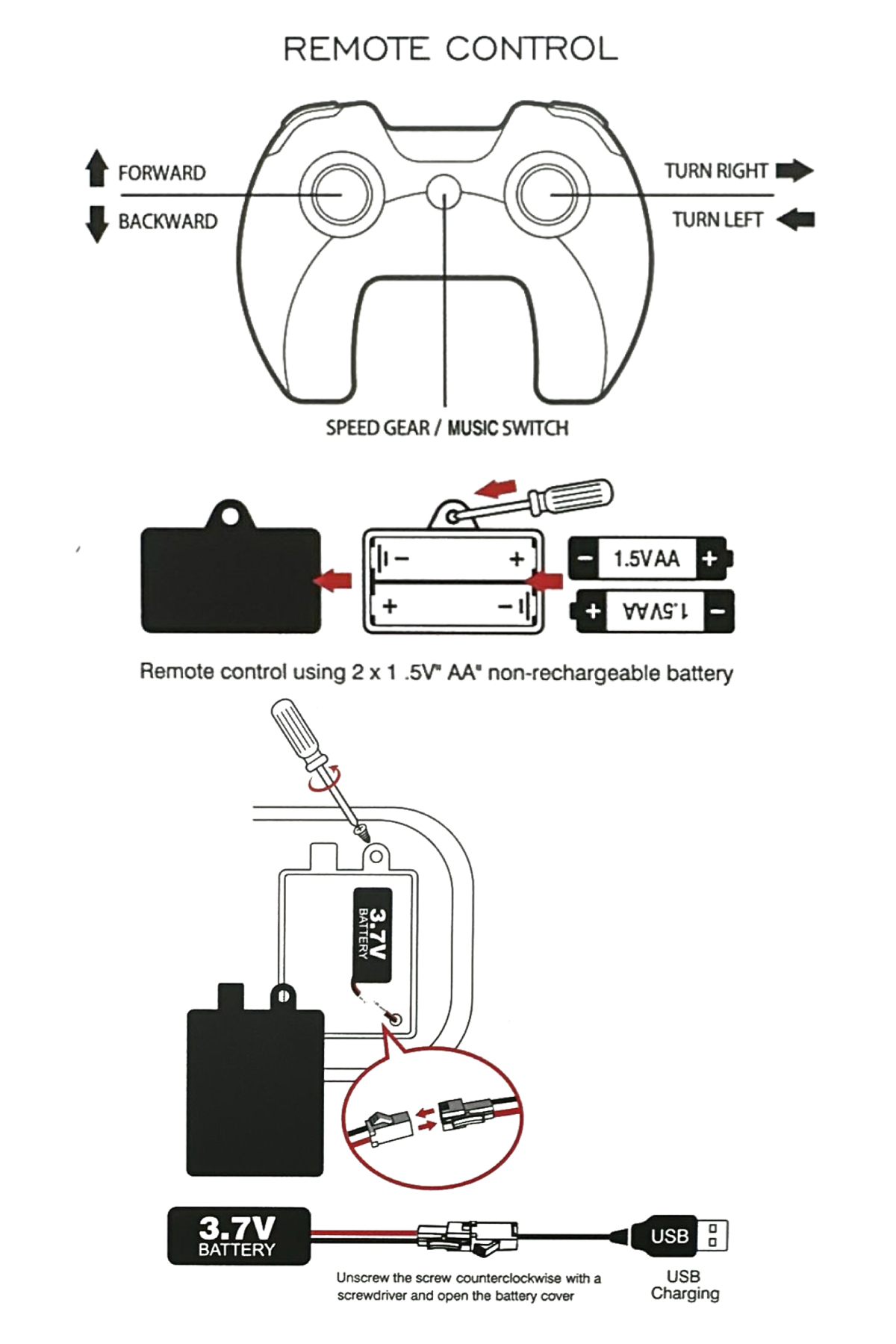 Smartfox Uzaktan Kumandalı Çarpışan Araba Seti 2’li – Işıklı Müzikli USB Şarjlı Oyuncak Araba fotoğrafı 3 (önizleme)